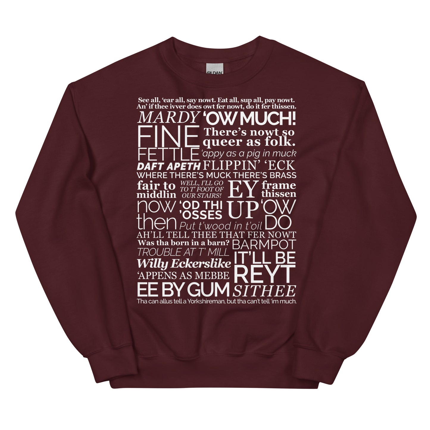 Yorkshire Dialect Sayings Sweater
