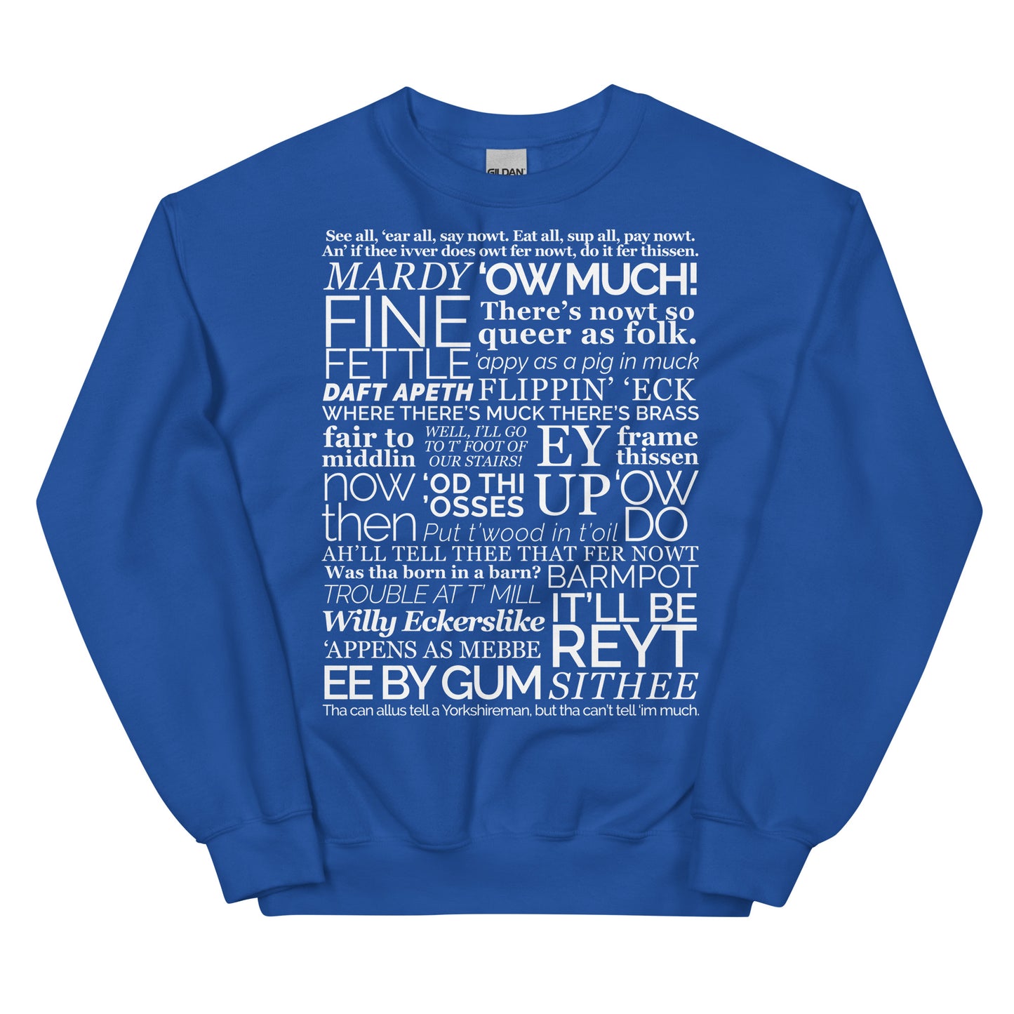 Yorkshire Dialect Sayings Sweater