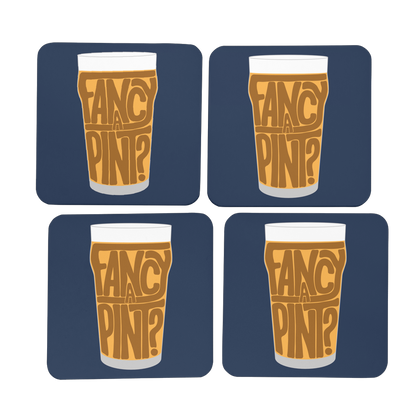 Set of Four Fancy a Pint Coasters