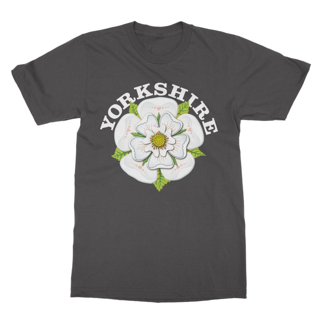 Yorkshire T-Shirt with White Rose