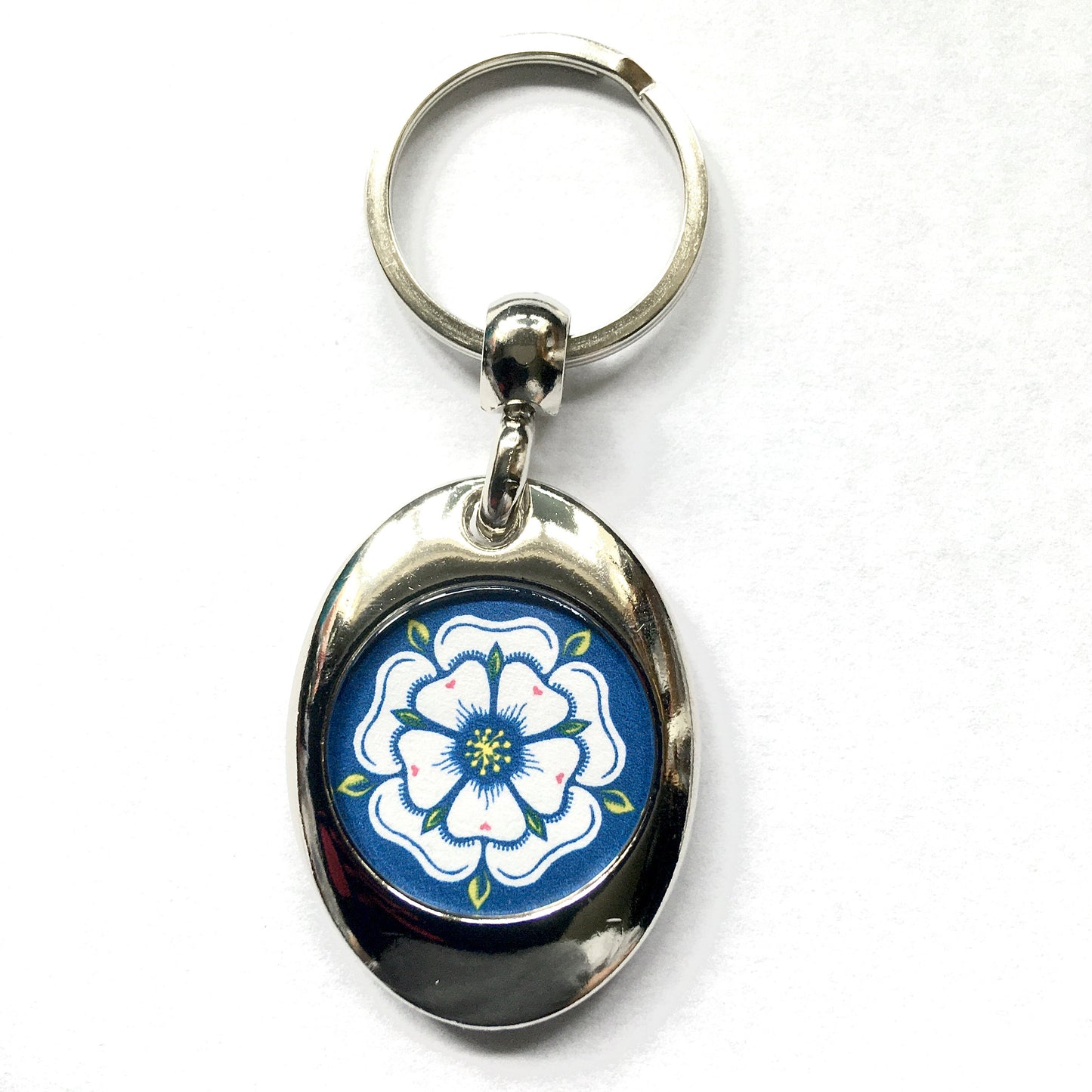White Rose Keyring