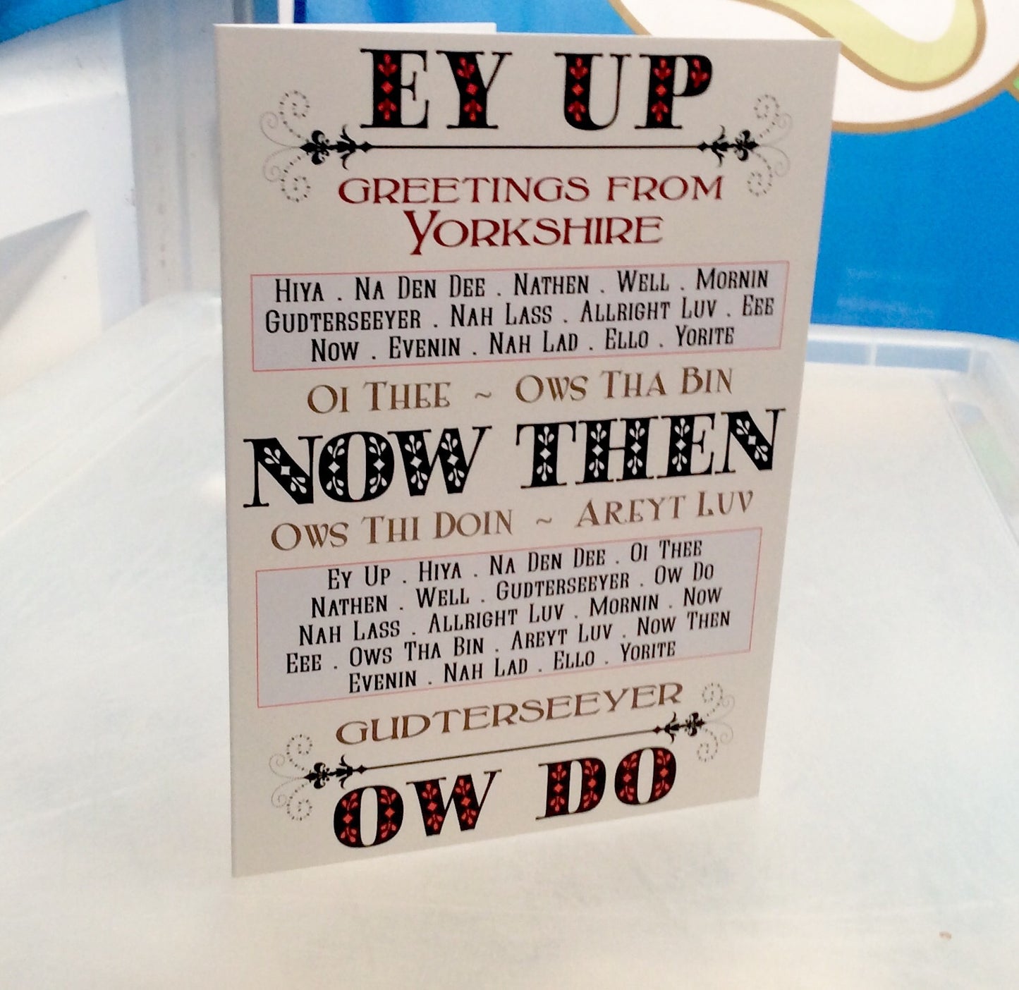 Greetings from Yorkshire Greetings Card
