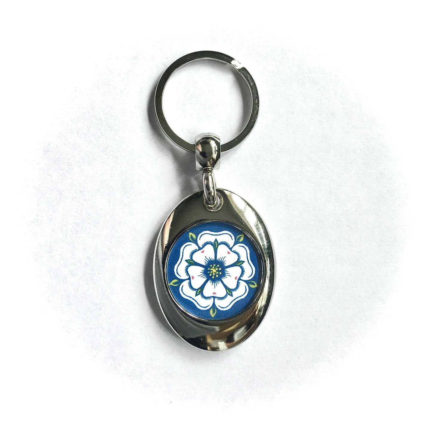 White Rose Keyring