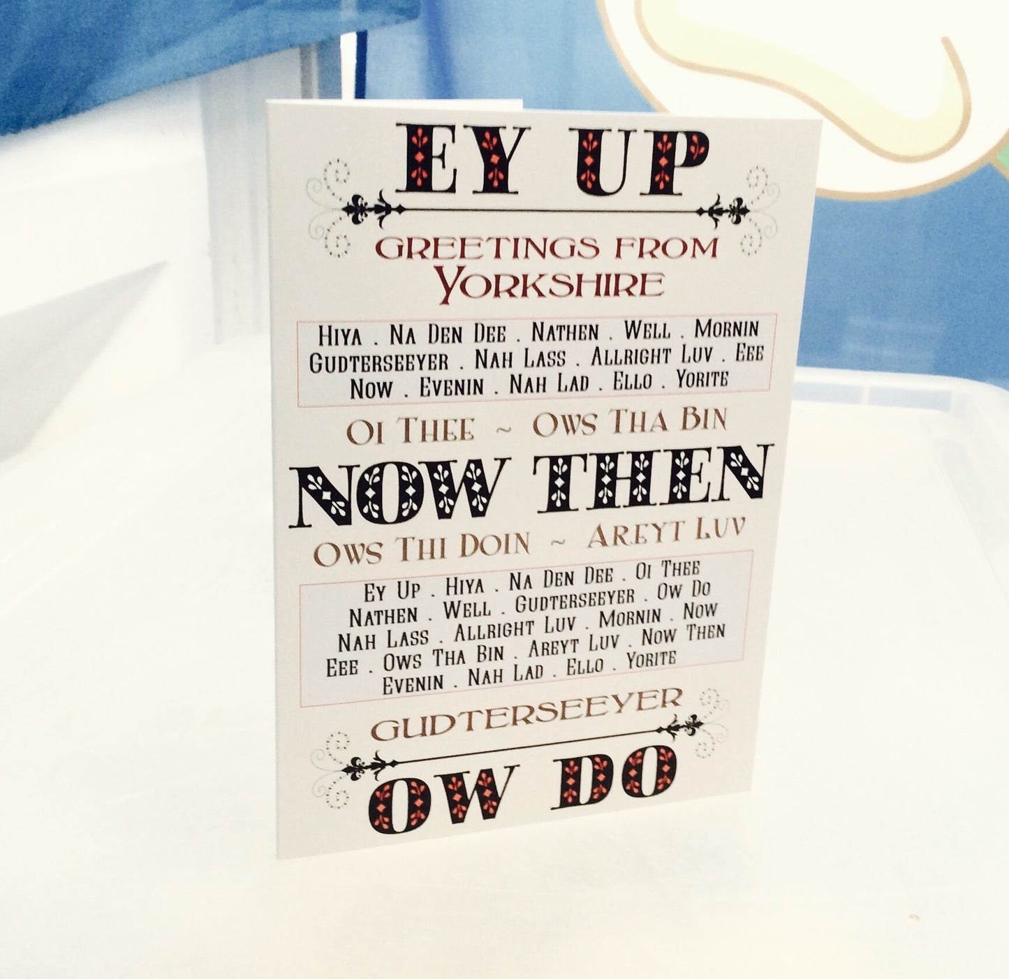 Greetings from Yorkshire Greetings Card