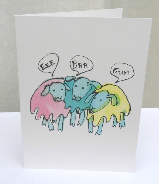 Yorkshire Sheep Greetings Card