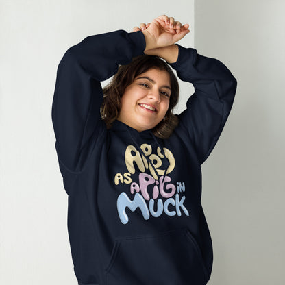 Plus Size Appy As A Pig In Muck Hoodie