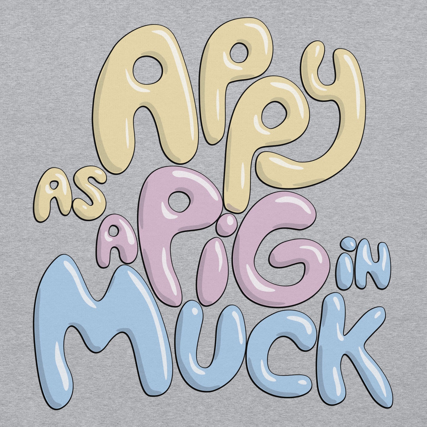 Plus Size Appy As A Pig In Muck Hoodie