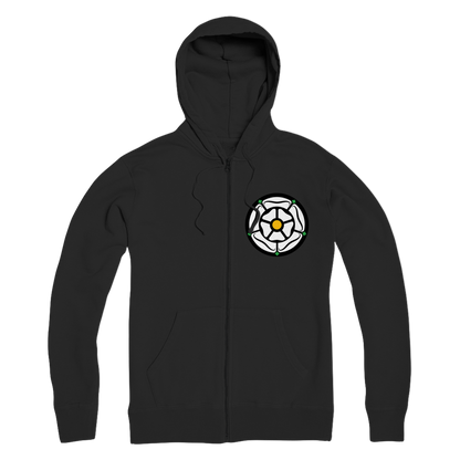 White Rose Zip Hoodie