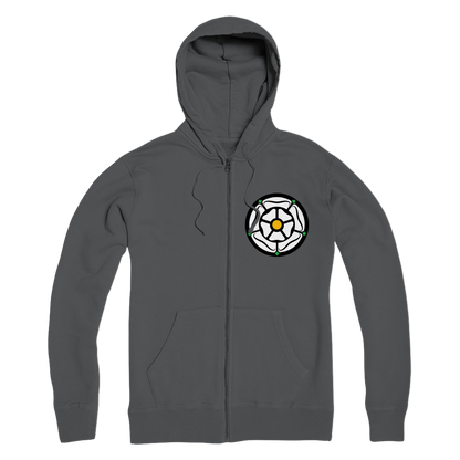 White Rose Zip Hoodie