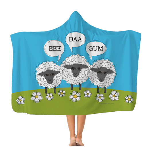 Yorkshire Sheep Hooded Blanket