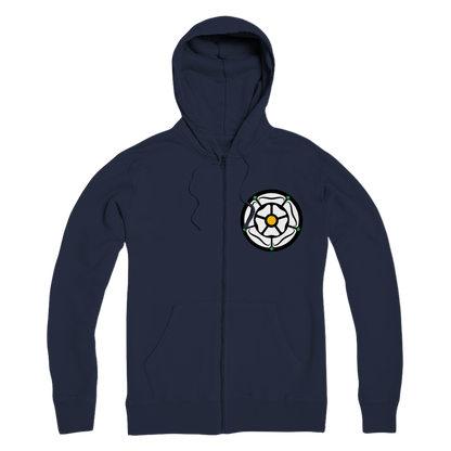 White Rose Zip Hoodie