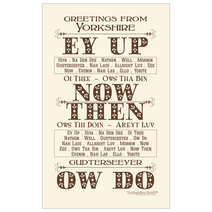 Greetings from Yorkshire Tea Towel