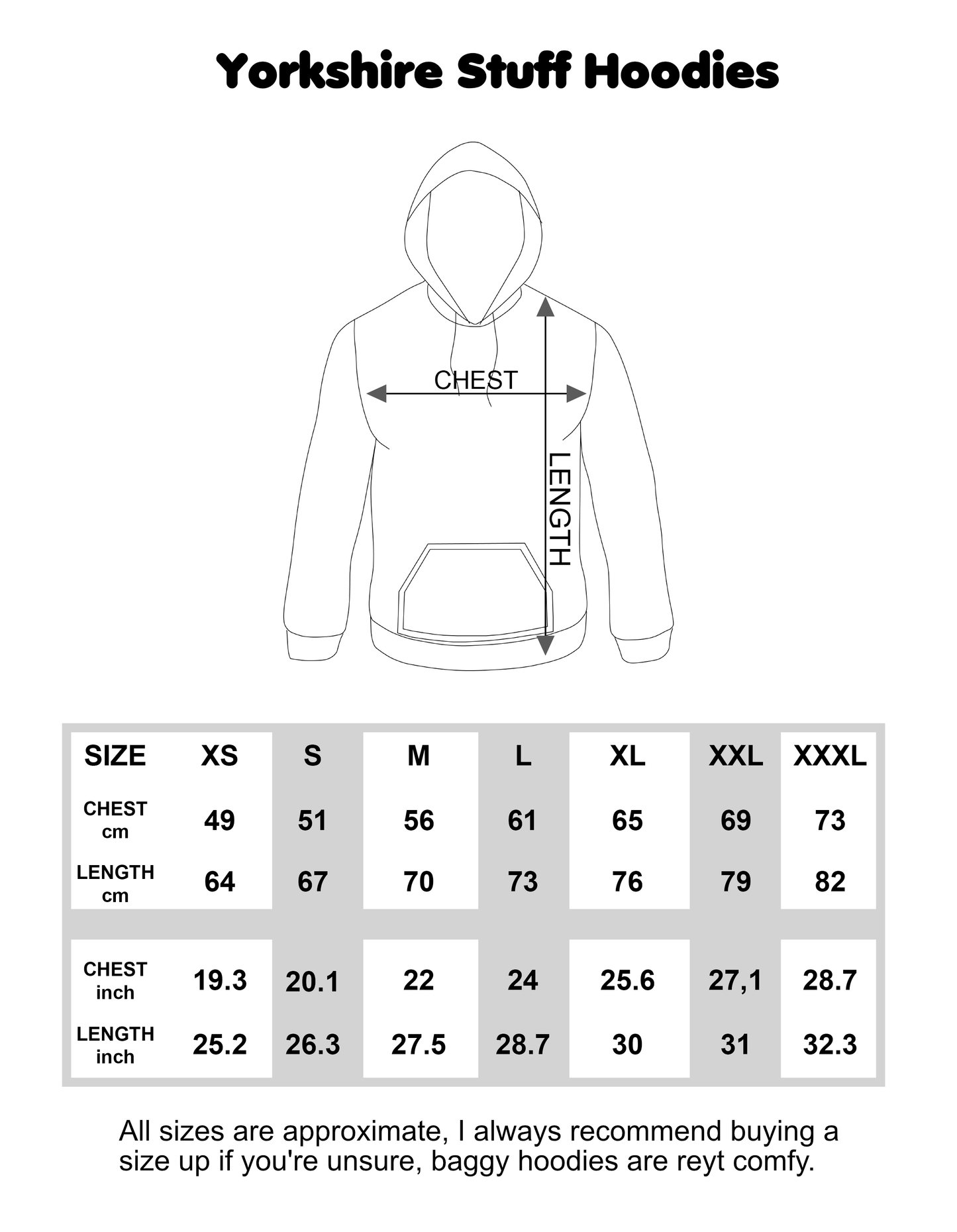 Ey Up Sithee Front and Back Print Hoodie