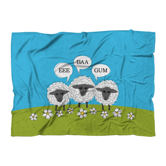 Eee Baa Gum Sheep Fleece Blanket