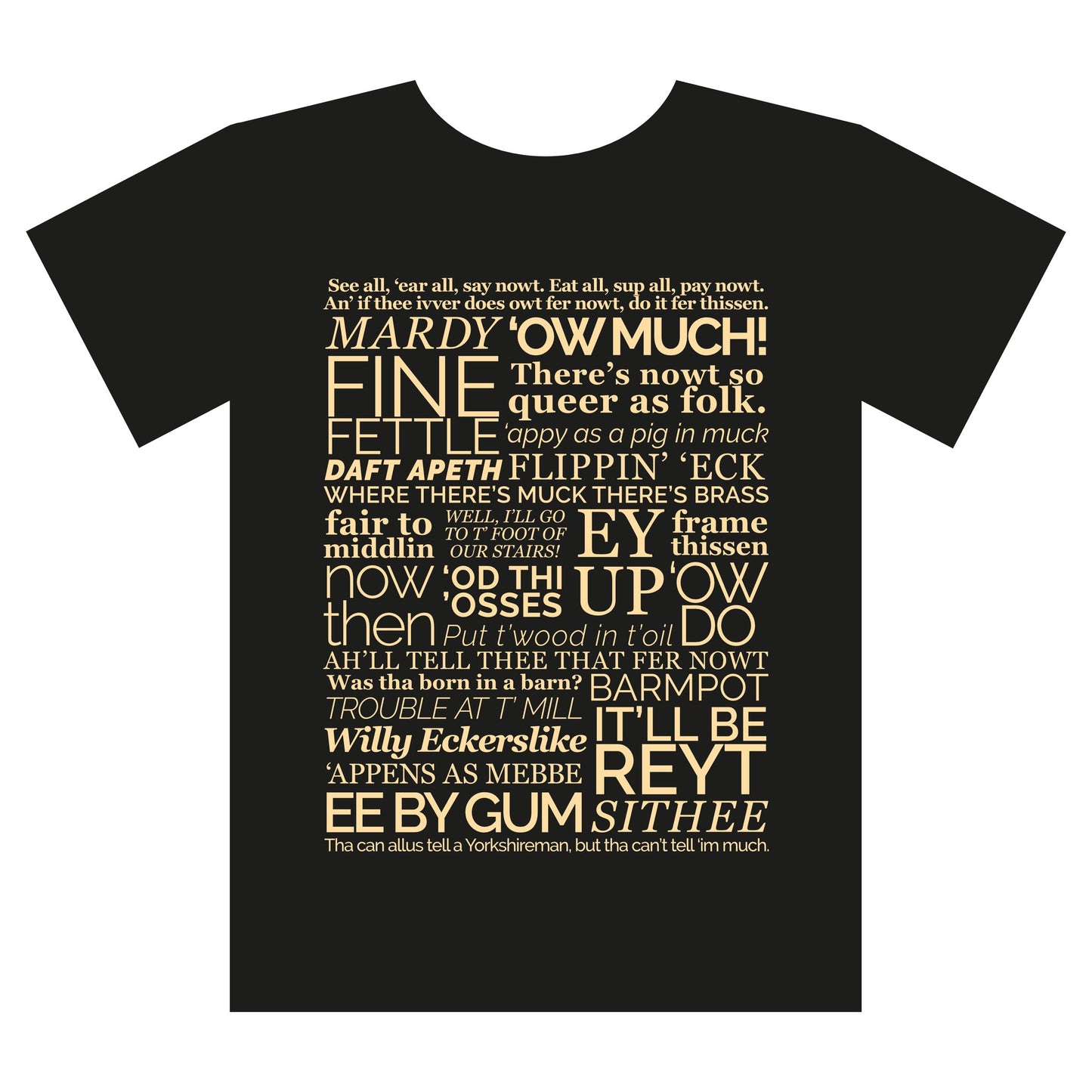 Sale Yorkshire Dialect T Shirt