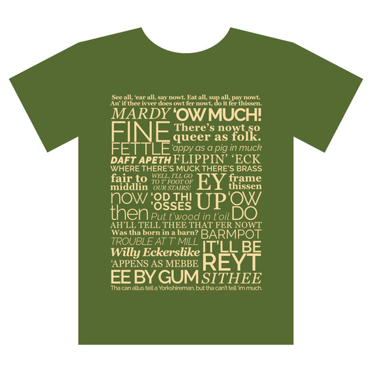 Sale Yorkshire Dialect T Shirt