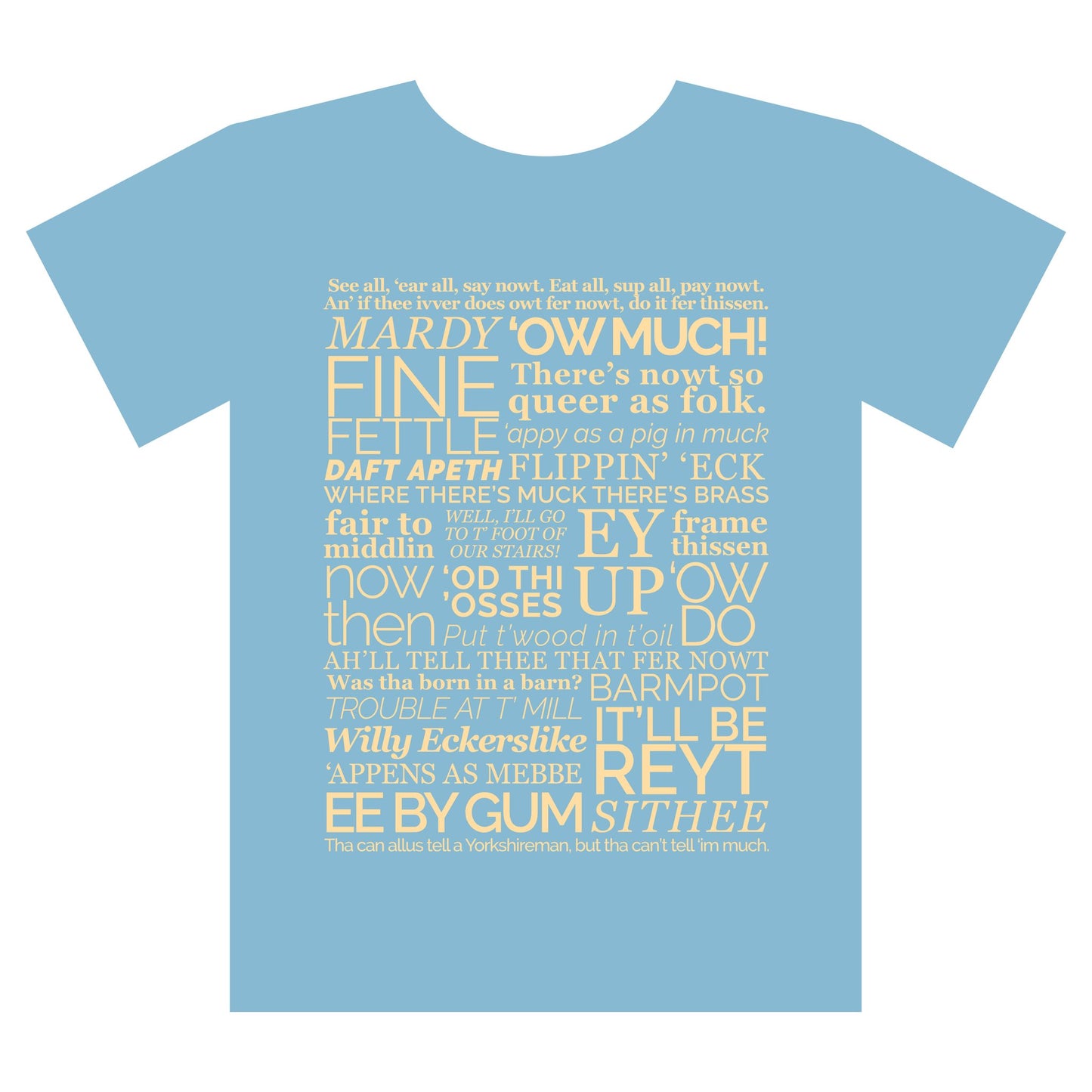 Sale Yorkshire Dialect T Shirt