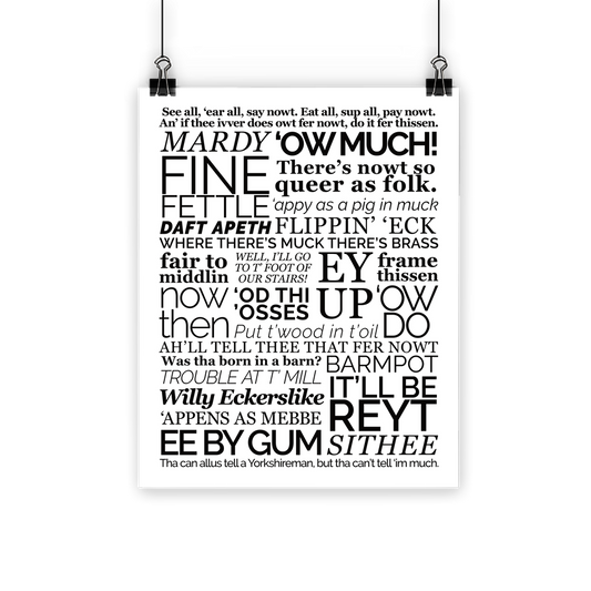 Yorkshire Dialect Poster