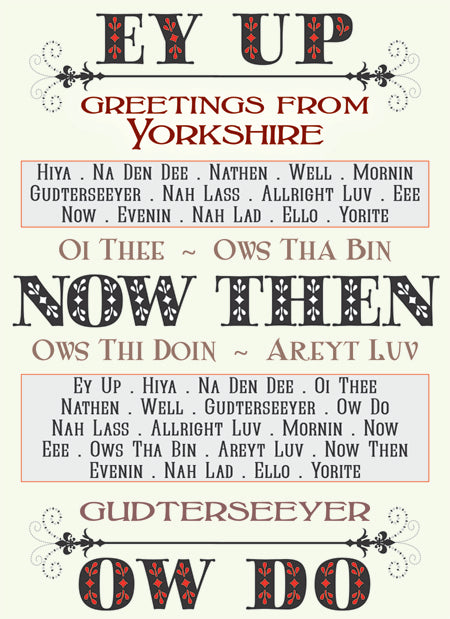 Greetings from Yorkshire Greetings Card