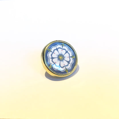 Round Yorkshire Rose Lapel Pins - Last Few!