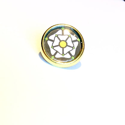 Round Yorkshire Rose Lapel Pins - Last Few!