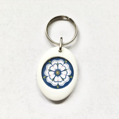 White Rose Keyring