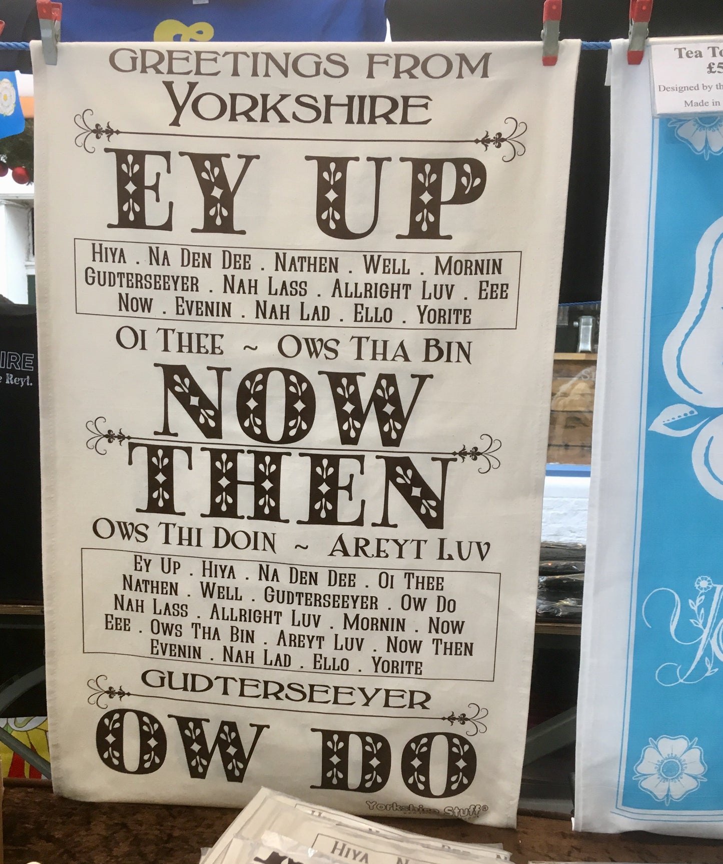 Greetings from Yorkshire Tea Towel