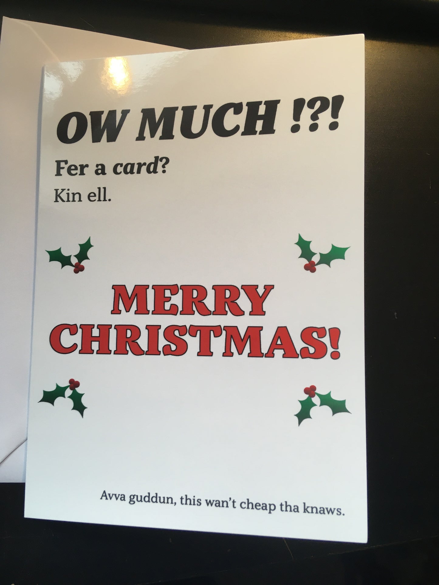 Ow Much Christmas Card