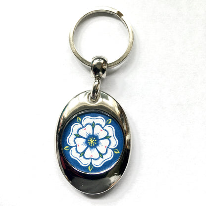 White Rose Keyring