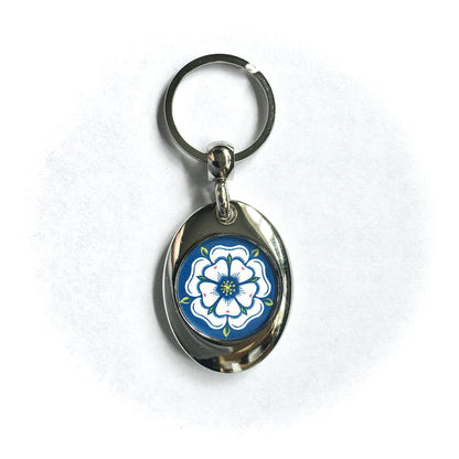 White Rose Keyring