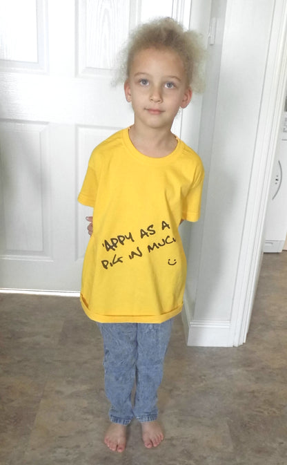 Sale Appy as a Pig in Muck Kids T-shirts
