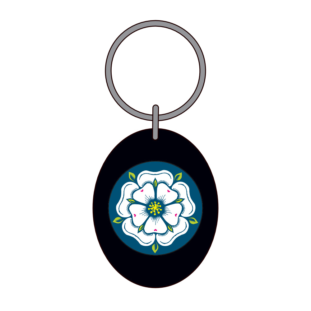 White Rose Keyring