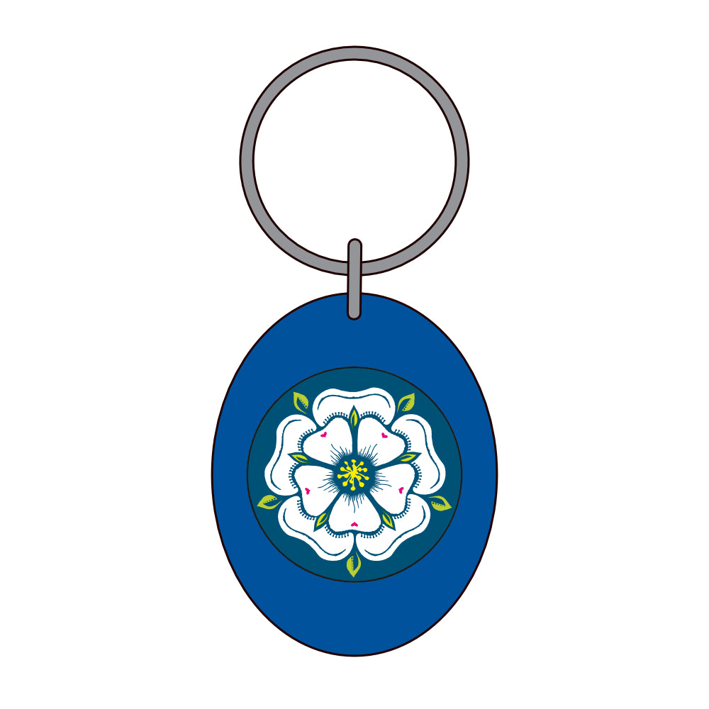 White Rose Keyring