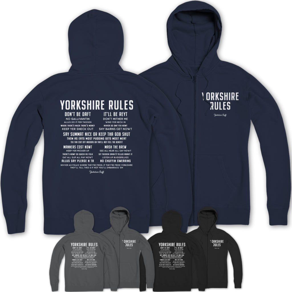 Yorkshire Rules Zip Hoodie