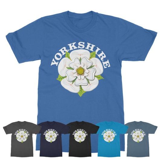 Yorkshire T-Shirt with White Rose